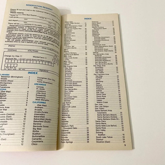 Vintage 1986 Motel 6 Nationwide Directory Brochure Pamphlet Summer Edition - Picture 9 of 16